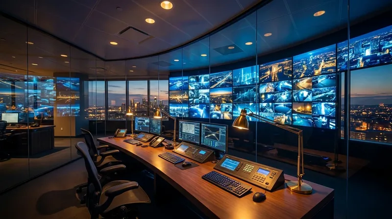 Security desk with a wall of camera monitors, How to Start a Process Server Business in Arizona
