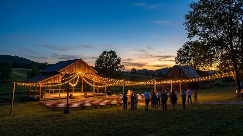 Open-air event pavilion strung with lights, How to Start a Tour Company in Arizona